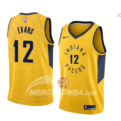 Maglia NBA Indiana Pacers Tyreke Evans Statement 2018 Giallo
